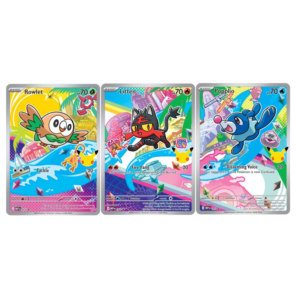 Rowlet, Litten, Popplio First Partner Promo